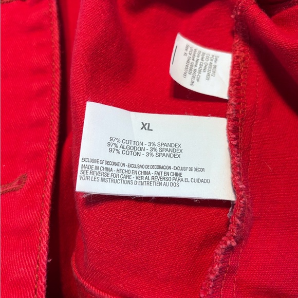 Code Bleu crimson red XL denim jacket. EC - Picture 6 of 10